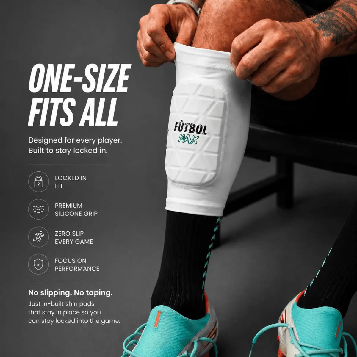 The No-Slip Shin Pad - FUTBOLMAX LLC